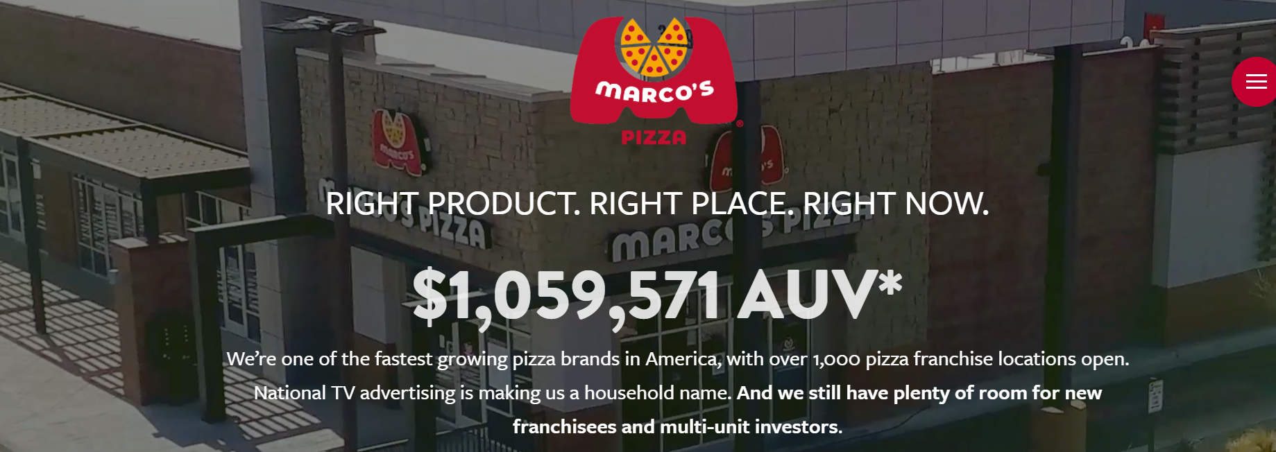 Featured image for “New Marco’s Pizza franchise website encourages multi-unit operators to add pizza to their portfolio”